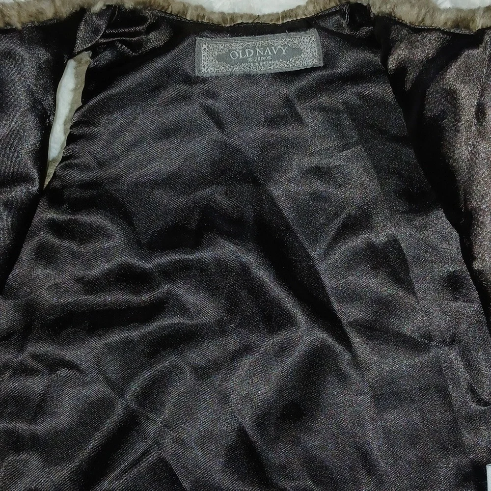 Old‎ Navy Brown Faux Fur Toddler girl Vest Size 18 - 24 months
